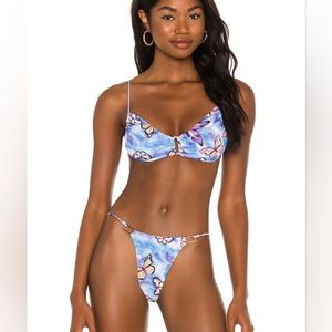 BNWT Superdown Makenna Bikini Set Butterfly